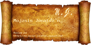 Mojzsis Jonatán névjegykártya
